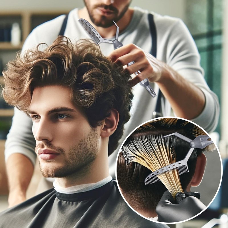 3-Pack Multifunctional Hair Styling Combs for Perm, Dyeing, and Positioning,