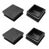 4pcs Square Pipe Cap Tube Cap Square Pipe Cap End