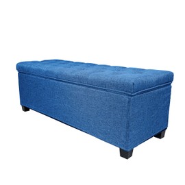 Casa Andrea Milano Storage Ottoman, Ottoman with Storage, Storage Ottoman Bench with Padded Seat for Entryway, Living Room, Bedroom, 43 Inches