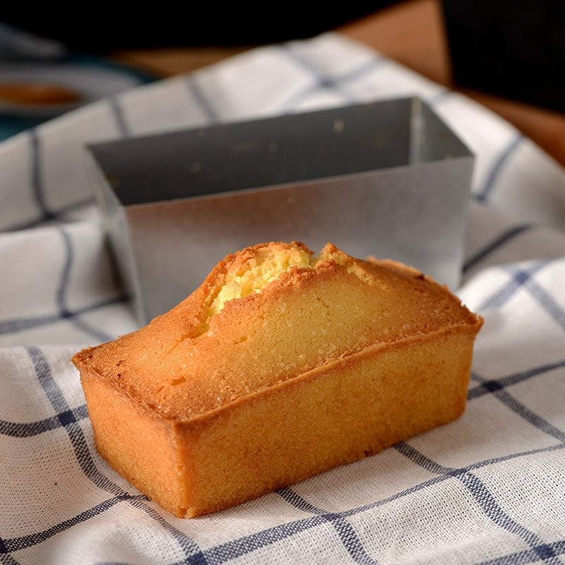 タイガークラウン ケーキ型 シルバー 59×114×49mm ミニパウンド型大 スチール アルミメッキ 2340