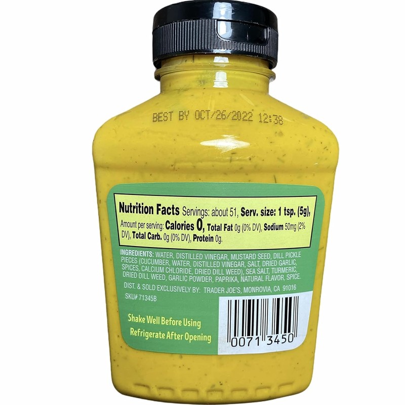 Trader Joe's Dill Pickle Mustard, 9 oz (Pack of 1)