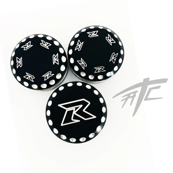 ALL THINGS CHROME GSXR BLACK CONTRAST DIAMOND CUT FORK CAPS