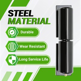 HECASA 7" Heavy Duty Barrel Hinge for Swing Gates Doors Weld on 900 Lbs Weight Capacity Steel Gate Hinges Trailer Ramp Gate Hinges Black -4 Pcs