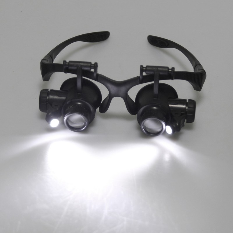 Magnifying Glasses with Light LED Illuminated Eye Loupe Headband Magnifier
