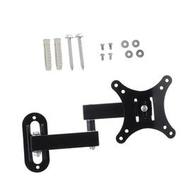 Gatuida Monitor Wall Mount TV Wall Mount Bracket 90° Swivel Universal TV Mount Fixed Mounting Space-Saving Sturdy Steel Build Easy Installation