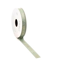 Vivant Gift Ribbon Decorative Ribbon Merry Christmas 5 m x 15 mm Christmas Gift Ribbon for Christmas Gifts (Green)