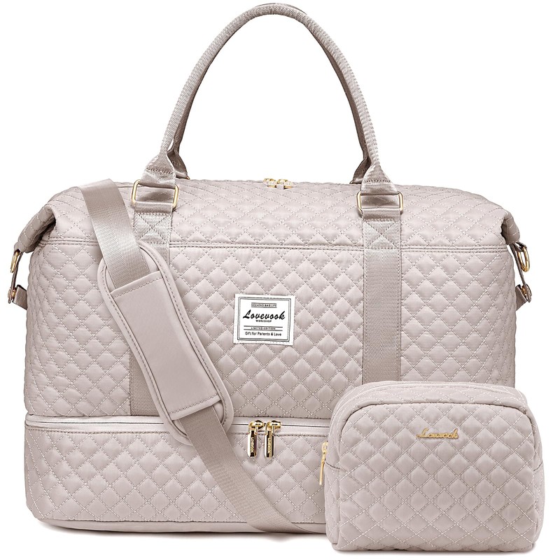 LOVEVOOK Women's Large Travel Bag with Shoe Compartment and Wet