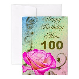 CafePress 100Th Birthday Card For Mom, Notecards (Set Of 10) 4.25" x 5.5" Notecards 10 Pack