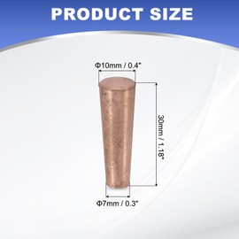 PATIKIL テーパー形状 ソリッド銅ストッパー 3/8"チューブ銅ストッパーラボプラグ 銅パイプ 密閉 コンデンサーメンテナンス用 1個