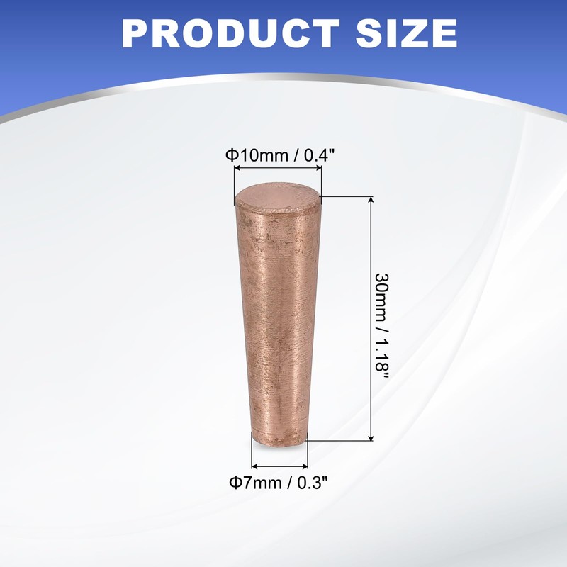 PATIKIL テーパー形状 ソリッド銅ストッパー 3/8"チューブ銅ストッパーラボプラグ 銅パイプ 密閉 コンデンサーメンテナンス用 1個