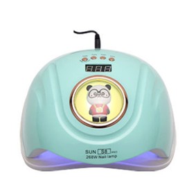 UV Nail Gel Lamp Fast Curing 268W 4 Timers LED Dislpay 57pcs Lamp Chips Intelligent Sensor Cartoon Nail Art Light