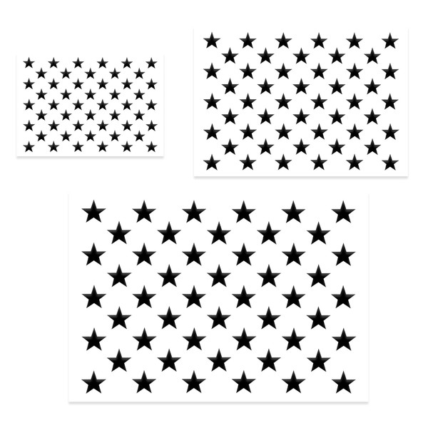 3pcs Star Stencils for Painting, 50 American Flag Star Stencil,
