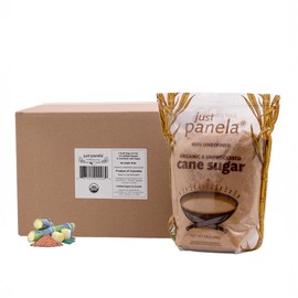 Just Panela Organic Unrefined Cane Sugar 5 Pound Pack of 6 | 100% Unprocessed, Raw Sugar | Great for Baking, Cooking & Sweetening | Healthier Alternative to Regular Refined Sugar