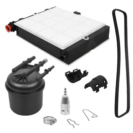 FD4625 6.7 Fuel Filter Element With Filter Return Line Connector Compatible with F250 F350 F450 F550 Super Duty 6.7L 2017-2023 Diesel Engine Replaces HC3Z-9N184-C FD-4624 FD-4625