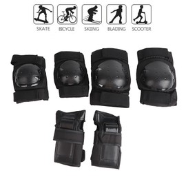 6 Pcs Adults Kids Knee Pads Elbow Pads Wrist Pads Set Protective Gear Set for Skating Skateboard Cycling