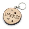 Generico Natural Wood Labrador Retriever Dog Keyring, Brown, One Size,
