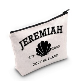 PYOUL TSITP TV Show Inspired Gift Jeremiah Conrad Belly Steven Makeup Bag Cousins Beach Cosmetic Bag TSITP Merch, beige