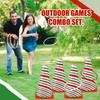 Leitee 6 Sets Candy Corn Ring Toss Game Plastic Cones
