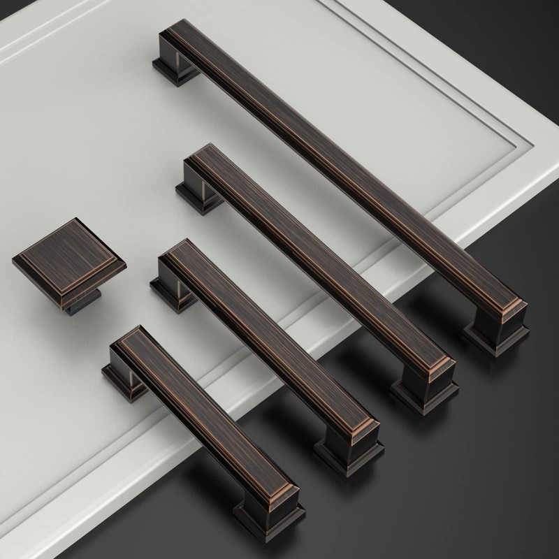 Asidrama 10 Pack 7.5 Inch(192mm) Oil Rubbed Bronze Kitchen Cabinet