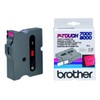 Brother TX - Laminated tape - black on red -