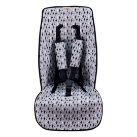 JYOKO Kids Universal Mattress Padded + Protection of Padded Harness for Pushchairs (Black Rayo)
