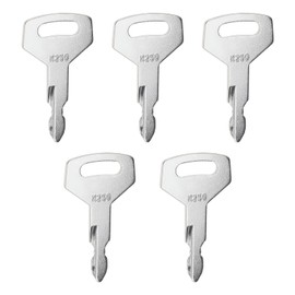 VGOL 5PCS K250 Ignition Keys Compatible with Case Mini Excavator Compatible with Kawasaki Loader Compatible with Kobelco Excavator