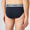 Emporio Armani Men's Stretch Cotton Shiny Logoband Brief, Marine, L
