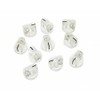 KAISH 10pcs Clear Guitar AMP Effect Pedal Knobs Pointer Knob