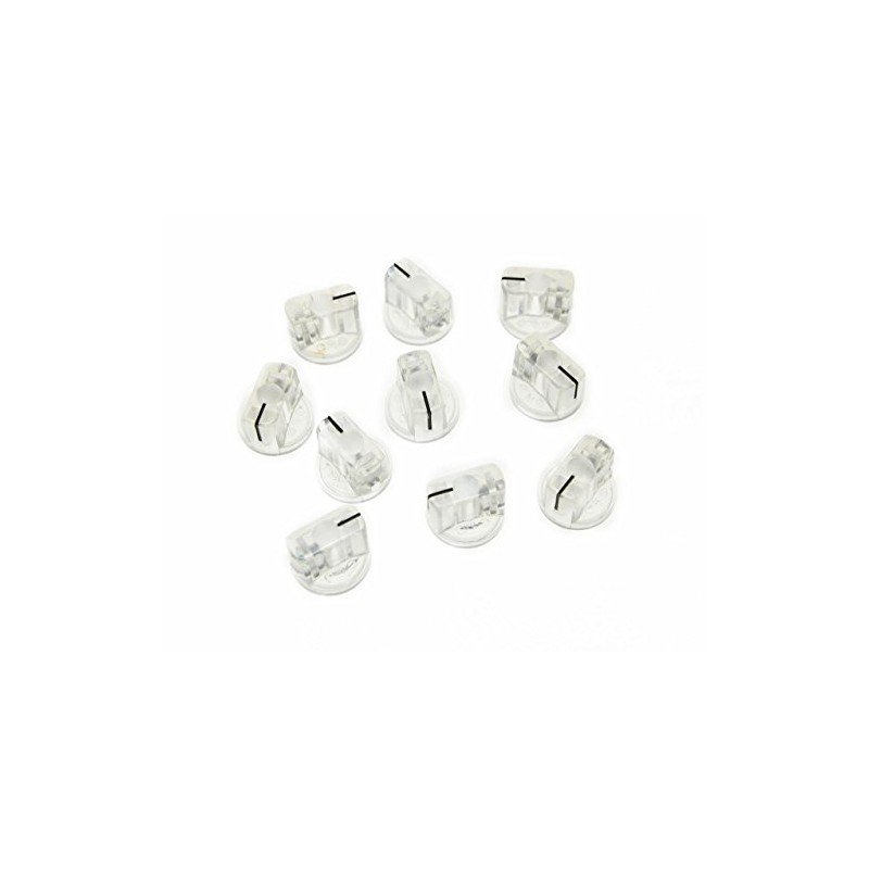 KAISH 10pcs Clear Guitar AMP Effect Pedal Knobs Pointer Knob