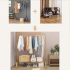 JIUYOTREE JIUYOTREE Metal 43.3 Inches Garment Rack with Bottom Shelf
