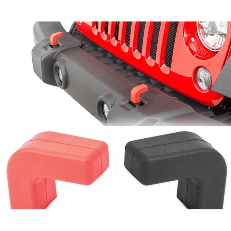 Akozon 1 Pair Bumper Tow Hook Cover Cushion Replacement Tow