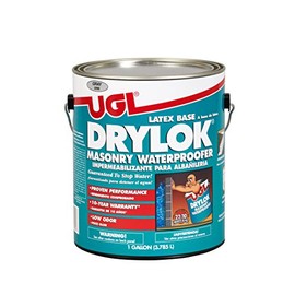 UGL - Drylok - Gray -Basement & Masonry Waterproofer - for Stopping Water Leaks & Dampness - Interior - Exterior Latex Base - Sandy Texture, Tintable 1 Gallon