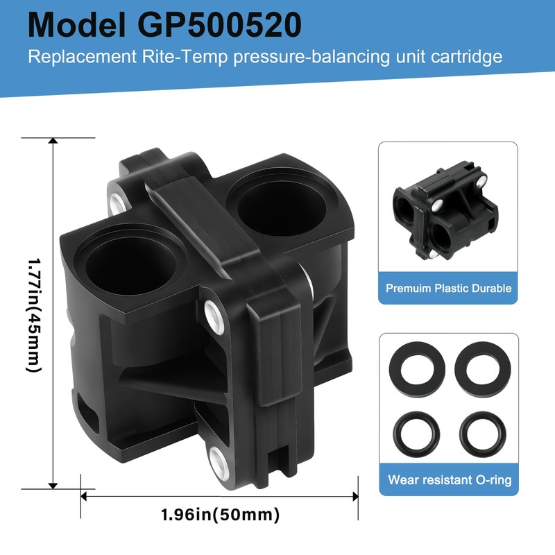 GP500520 Pressure Balancing Unit Cartridge Replacement,Compatible with Kohler Shower Cartridge,Shower