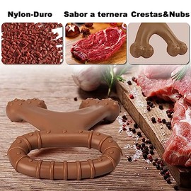 Juguete para la Dentición con Sabor a Carne de Vacuno, Ayuda a Limpiar los Dientes del Perro, Apto para Perros MedianosGrandes, Juguetes Resistentes  