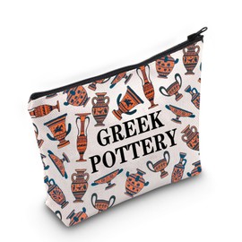 Ancient Greek Inspired Cosmetic Bag Greece Travel Gift Greek Pottery Makeup Bag Greek Pottery Lover Gift Greece Souvenir Gift