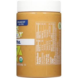 MaraNatha Organic Crunchy Peanut Butter Spread, No Stir, 16 Ounce Jar