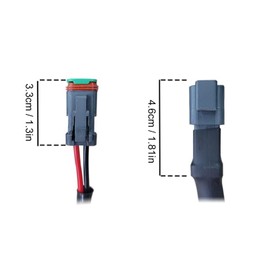 DT Wiring Harness Adapter, High Performance DT Wiring Harness Adapter Splitter for LED Light Bar, LED Cube, LED Work Light (3 in 1)