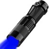 HYVCZP Blue Light Flashlight,Adjustable Focus LED Torch,4 Lighting Modes,Super Bright,Waterproof