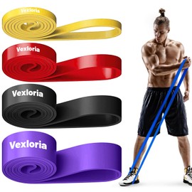 Vexloria Resistance Bands Set – 4 Levels for Men & Women | Pull Up Bands for Gym, Crossfit, Fitness & Yoga | Includes Door Anchor, Handles, Protective Covers & Storage Bag