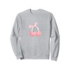 Coquette Cute Cherry Bow Pink Sweatshirt