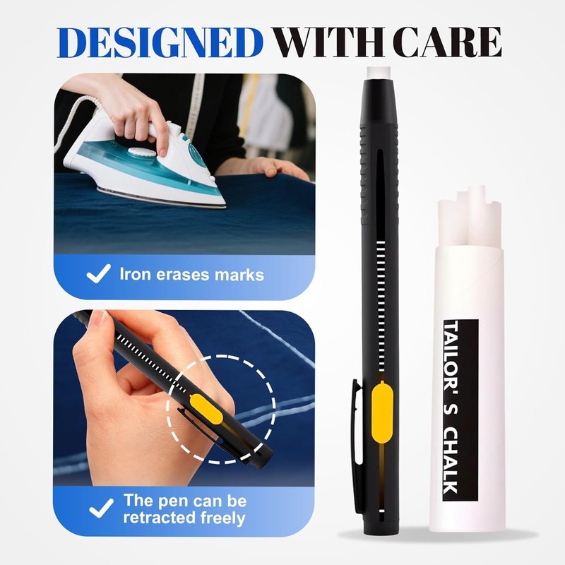 Livalur Heat Erasable Fabric Marking Pen Set, 2 Pens with