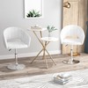 VECELO Velvet Bar Chair, Vanity Stool with High Back Metal