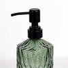 SDlumeiy 18 oz Dark Green Thick Glass Soap Dispenser with