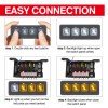 buymoremoreshop For Jeep Wrangler JK 4 Gang Switch Panel Electronic