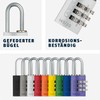 ABUS 145/20 Combination Lock, Solid Aluminium Padlock, Blue