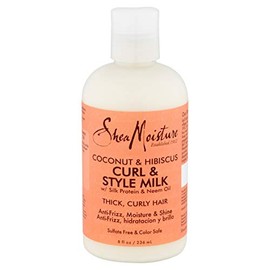 Shea Moisture Coconut & Hibiscus Curl & Style Milk 8 Ounce (235ml) (6 Pack)