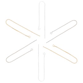 UNICRAFTALE about 12pcs 3 Colors 100mm Long Ear Threads Brass Earrings Thread Dangling Threaded Chain Drop Earring Threader for Women Jewellery Making