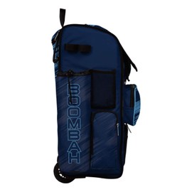 Boombah Rolling Superpack 2.0 Scratch Baseball/Softball Gear Bag - 23-1/2" x 13-1/2" x 9-1/2" - Navy/Columbia - Telescopic Handle - Holds 4 Bats - Wheeled Version