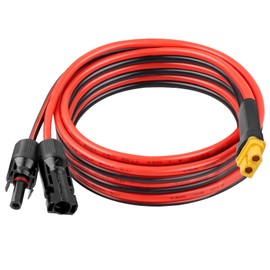 10AWG 10FT XT60 Solar Extension Cable 2 3 6 10 15 20 25 35 40 50 75 100FT XT60 Extension Connector Adapter Thicker Cable Female to Male for Portable Power Station Solar Panel RC LiFePO4 Battery