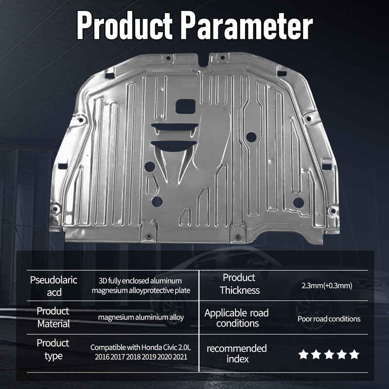 EDIETH 74110-TBA-A00 Engine Splash Guard Shield Compatible with Honda Civic